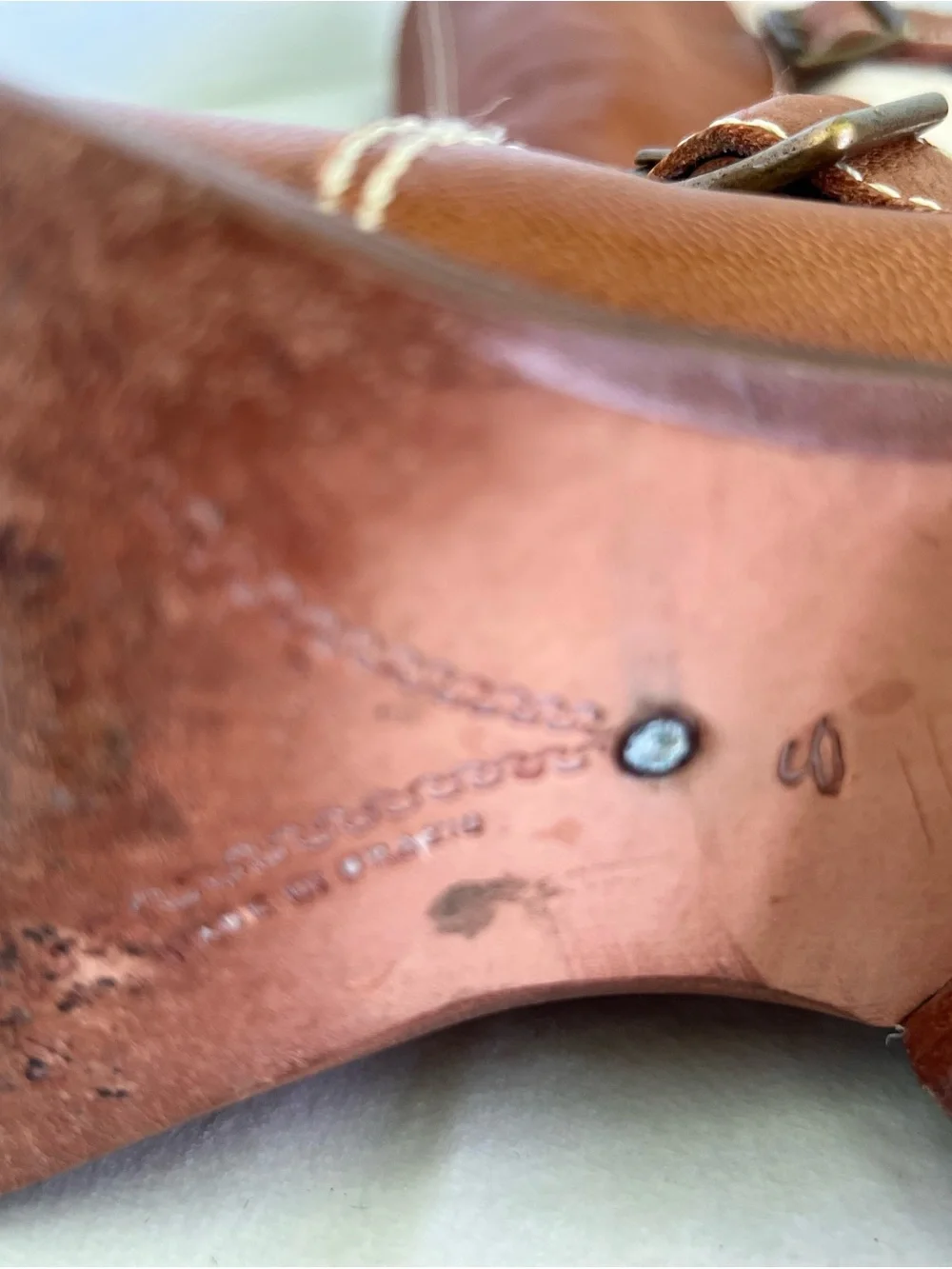 Women’s Corso Como  Tall Brown and Cream  canvas Buckle Riding Boots